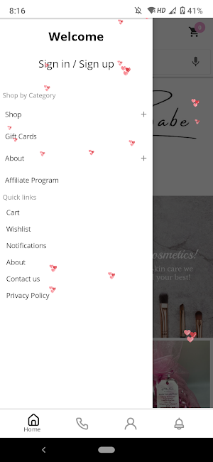 PrettyBabe Cosmetics Screenshot 1