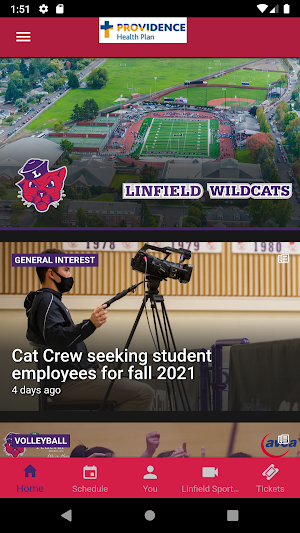 Linfield Athletics Screenshot 2