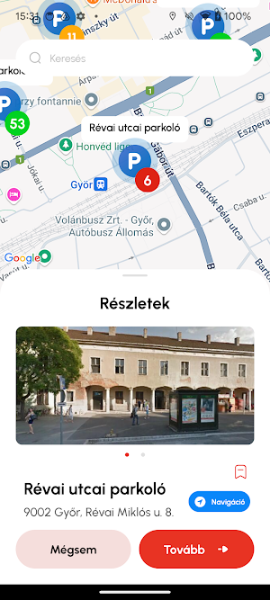 Parkolás Győr Screenshot 2