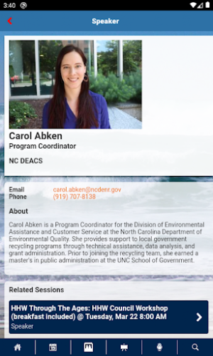 CRA Conferences Screenshot 3