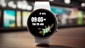 Flower Digital Face Watch Screenshot 0