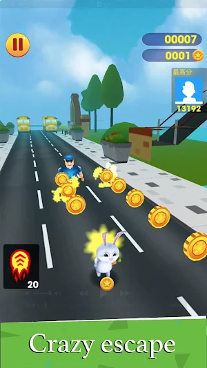 Rabbit Parkour-Subway runner rush race Screenshot 3