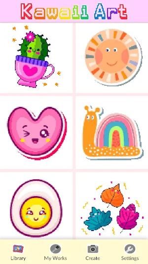 Kawaii Art Coloring By Number Screenshot 0