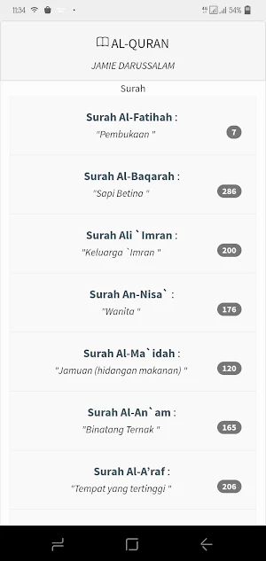 Holy Quran: Al Quran Lite Offl Screenshot 1