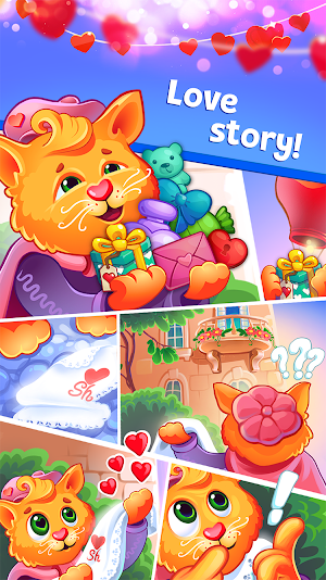 Sweet Hearts - Cute Candy Match 3 Puzzle Screenshot 2