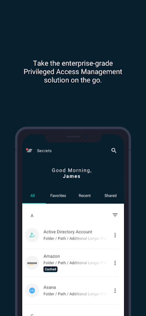 Secret Server Mobile Screenshot 0