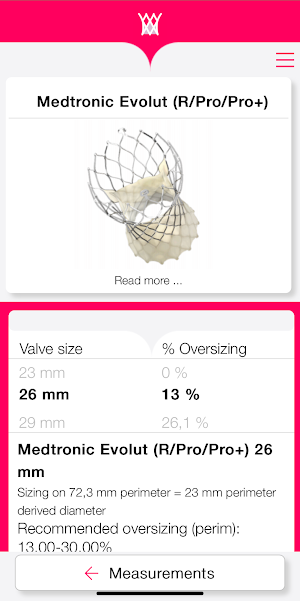 TAVR Sizing Screenshot 2