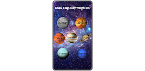 Weight on planets App Screenshot 0