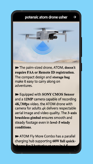potensic atom drone usher Screenshot 0
