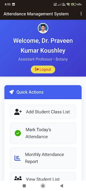 Student Attendance Screenshot 2