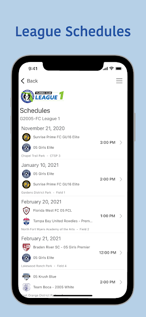 Florida Club League Screenshot 1
