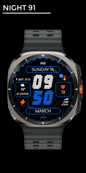 Night 91 - watch face Screenshot 0