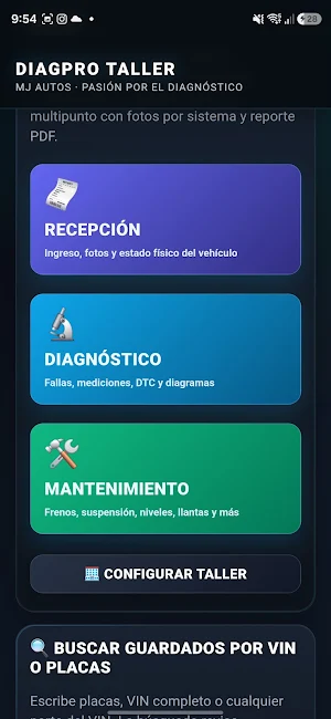 DiagPro Taller Screenshot 0