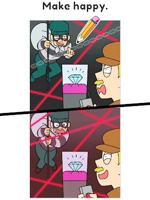 Draw Happy Detective-Free draw puzzle to help male Screenshot 3