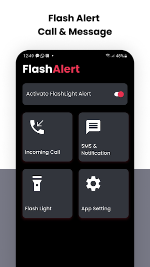 Flash Alert For Call and SMS Screenshot 0