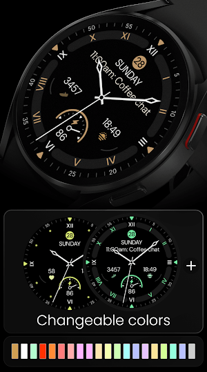 Minimal Black v33 Watch Face Screenshot 1