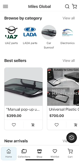 Miles Car Parts Screenshot 0