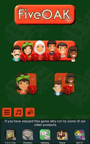 FiveOAK, yatzy dice game, tournament edition. Screenshot 3