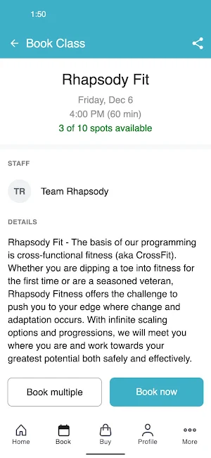 Rhapsody Fitness Screenshot 2