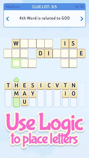 Words Cascade Cryptogram Game Screenshot 1