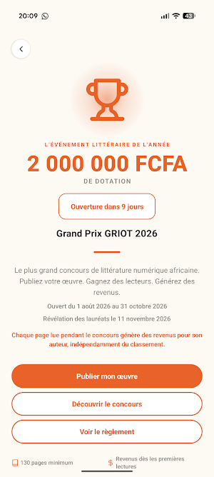GRIOT — Littérature africaine Screenshot 2