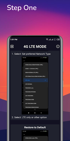 4G LTE MODE Screenshot 2