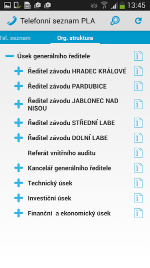 Telefonní seznam PLA Screenshot 1