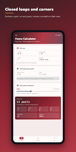 Fence Calculator Screenshot 2