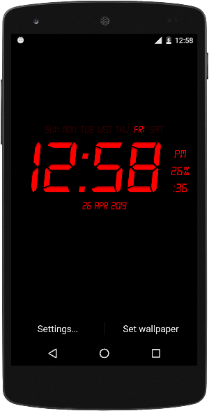 Digital Clock Live Wallpaper Screenshot 2