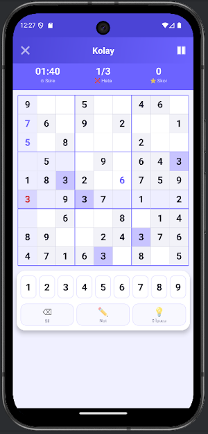 Kolay Sudoku - Zeka Oyunu Screenshot 2