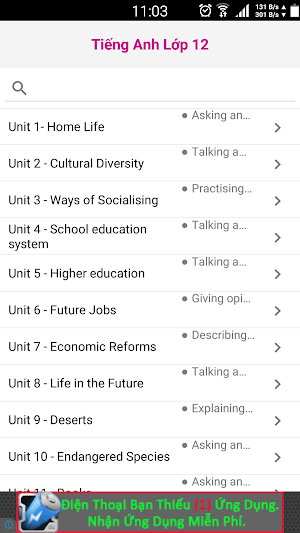 Tieng Anh Lop 12 - English 12 Screenshot 0