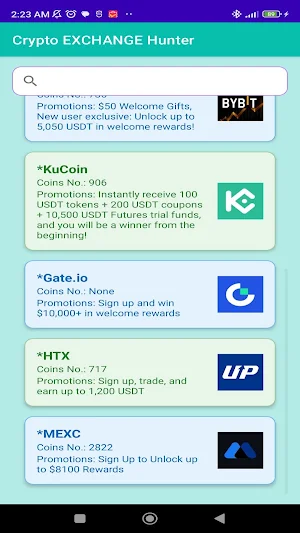 Crypto EXCHANGE Hunter Screenshot 1