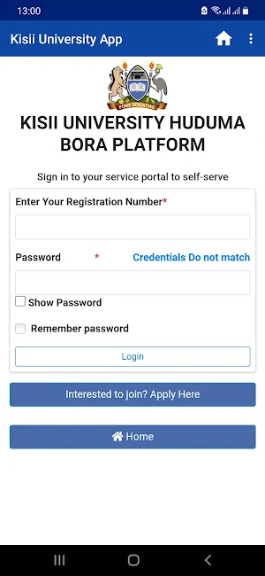 Kisii University App Screenshot 2