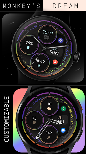 Rainbow Love 2 watch face Screenshot 0