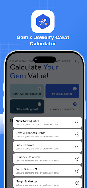 Gem & Jewelry Carat Calculator Screenshot 0