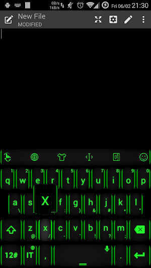 Keyboard Theme Neon Green Screenshot 1