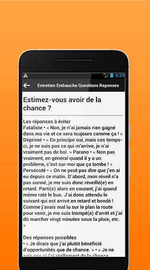 Entretien RH : Questions Réponses Screenshot 2