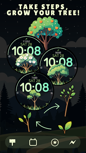 Tree Steps digital watch face Screenshot 0