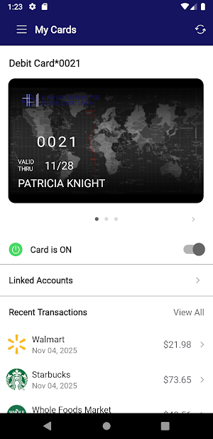 ORUEFCU Debit Card Screenshot 0