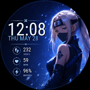 Anime Ninja Heroines WatchFace Screenshot 3