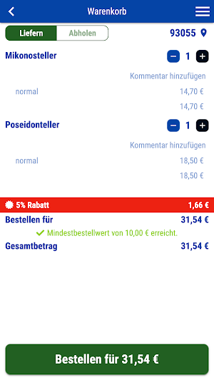 Greco Milano Regensburg Screenshot 1