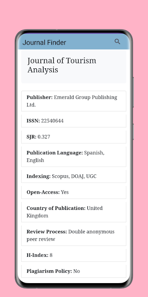 Journal Finder Screenshot 3