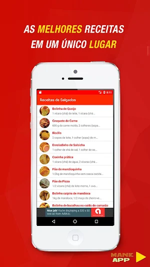 Receitas de Salgados Screenshot 0