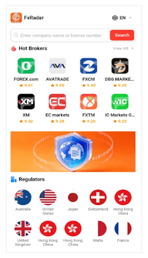 FxRadar - Forex App Regulatory Screenshot 1