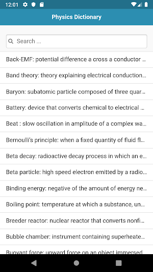 Physics Dictionary Screenshot 3