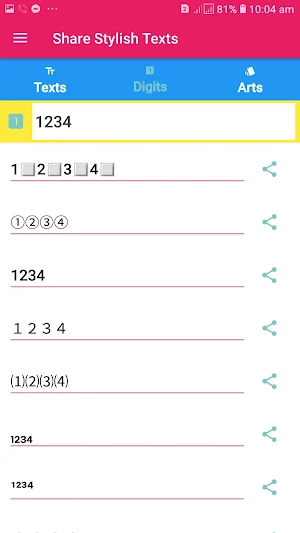 Share Stylish Fonts Texts in Social Media Screenshot 2