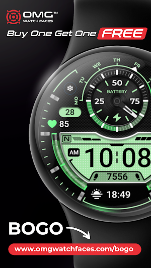 OMG 406 - Digital Watch Face Screenshot 3