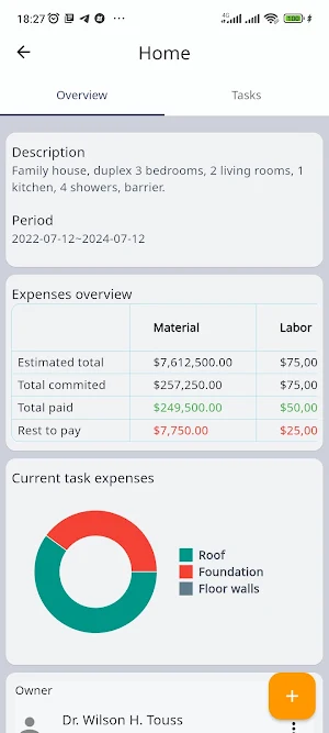 Costs Tracker Screenshot 2