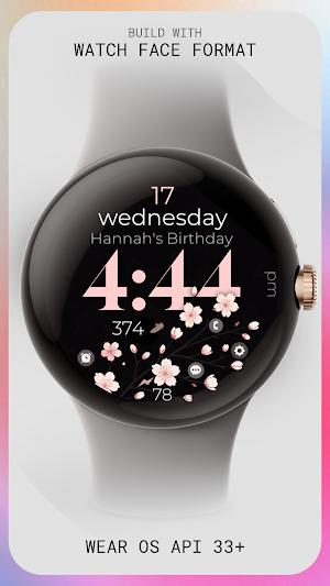 Cherry Blossom pink watch face Screenshot 3