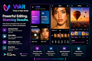 Vskit : Edit video & photos Screenshot 0
